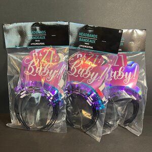 Lot of 3 Amscan 4pc Party Accessory Favor 21st Birthday Shiny Headband Tiaras